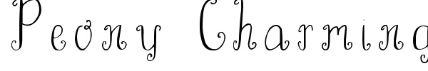 Peony Charming font preview